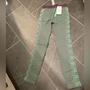 Green and purple Zara leggings